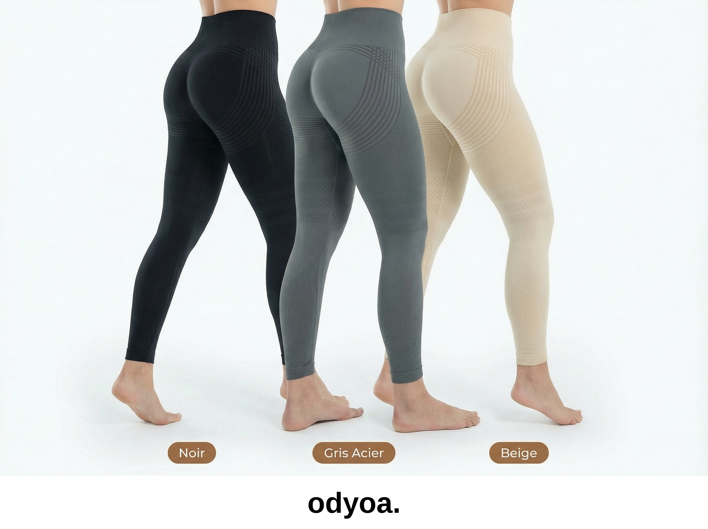 LEGGING GRIS ODYOA 3D-Drain™ - Technologie 3D Anti-Cellulite
